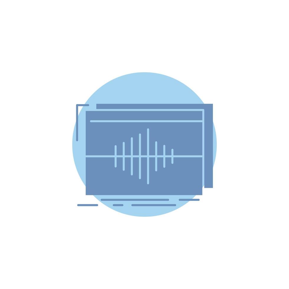 l'audio. la fréquence. hertz. séquence. icône de glyphe d'onde. vecteur
