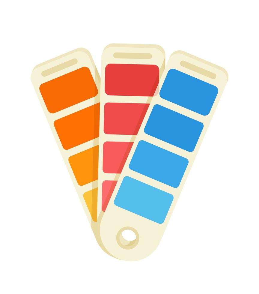 illustration vectorielle d'une palette avec différentes nuances de couleurs. belle conception de coloration isolée sur fond blanc. vecteur
