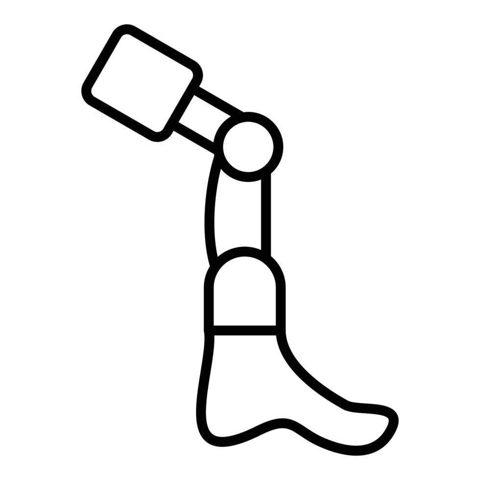 style d'icône de jambe bionique vecteur
