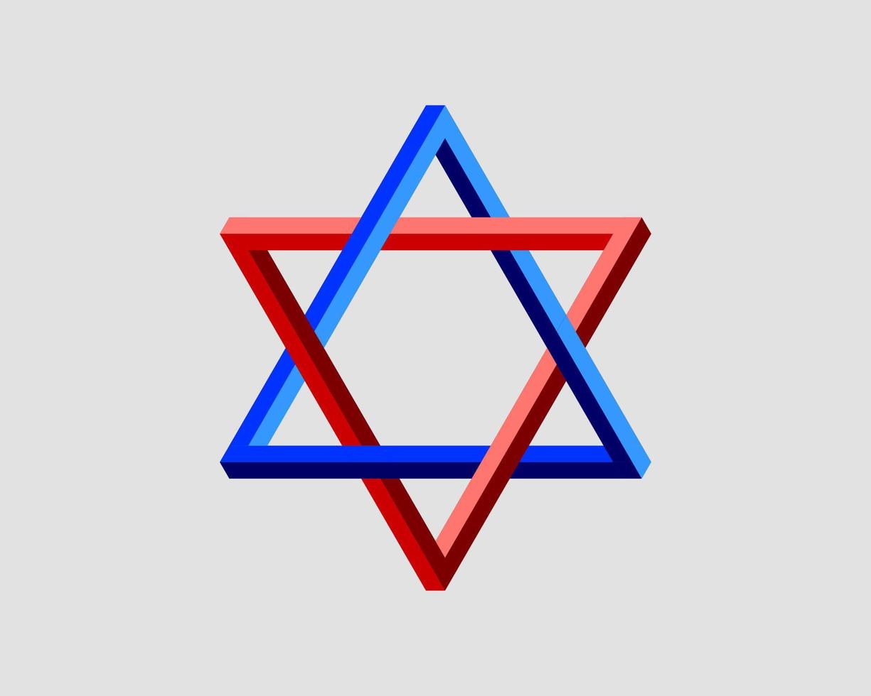 icône juive de l'étoile de david. vecteur symbole d'étoiles à six branches.