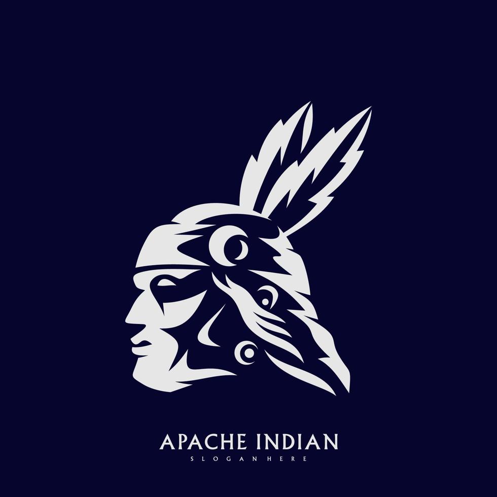 logo indien américain. conception d'emblème indien modifiable pour votre entreprise. illustration vectorielle. vecteur