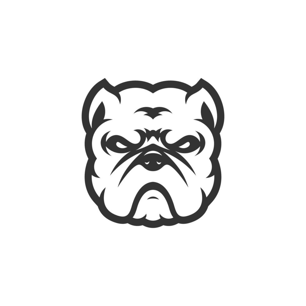 le logo de la mascotte tête de chien pitbull conçoit un personnage pour le sport et le logo pour animaux de compagnie vecteur