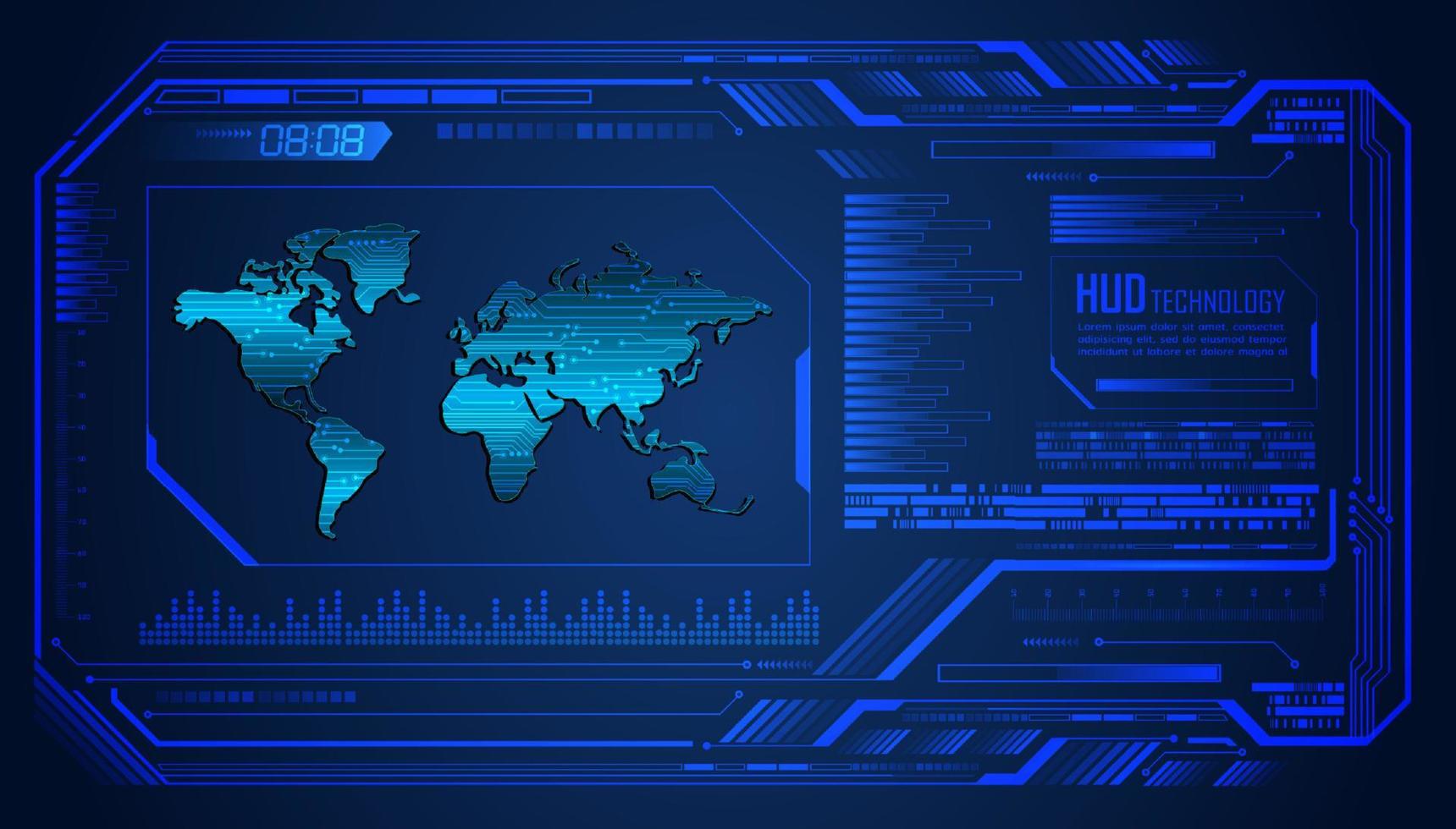fond de technologie hud moderne vecteur