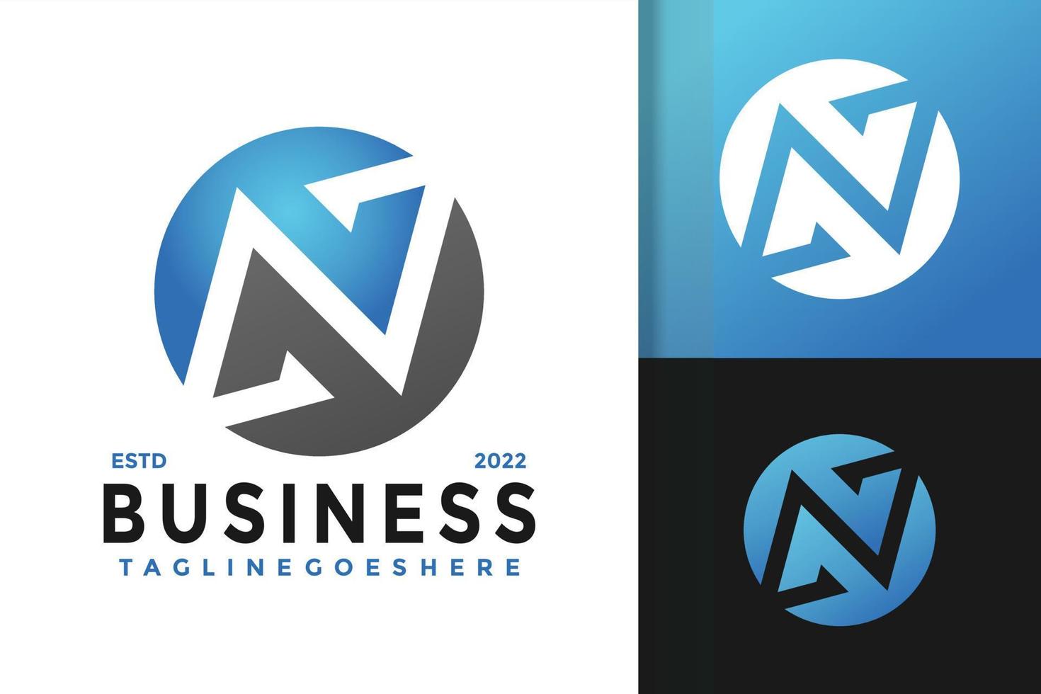création de logo d'entreprise lettre n, vecteur de logos d'identité de marque, logo moderne, modèle d'illustration vectorielle de conceptions de logo
