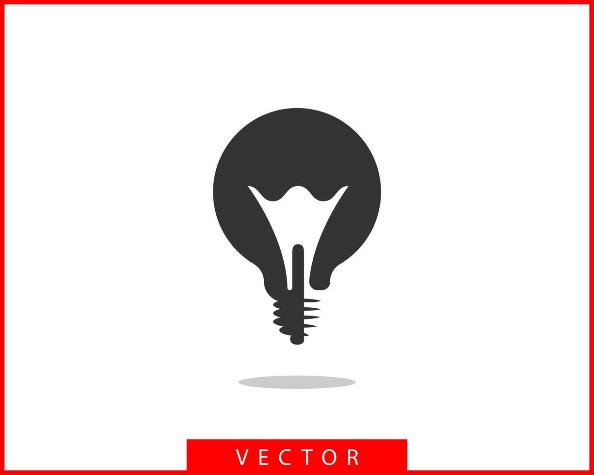 vecteur d'icône d'ampoule. concept de logo d'idée d'ampoule. élément de conception web d'icônes d'électricité de lampe. lumières led silhouette isolée.