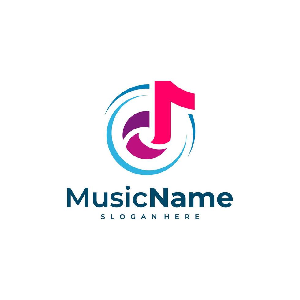 création de logo moderne pour studio de musique. vecteur de modèle de conception de logo de musique.
