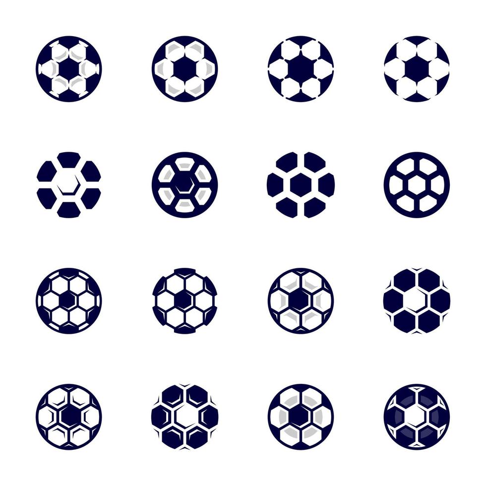 ensemble de modèle de logo de football moderne, vecteur de conception de logo de football