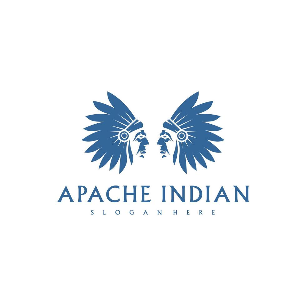 logo indien américain. conception d'emblème indien modifiable pour votre entreprise. illustration vectorielle. vecteur