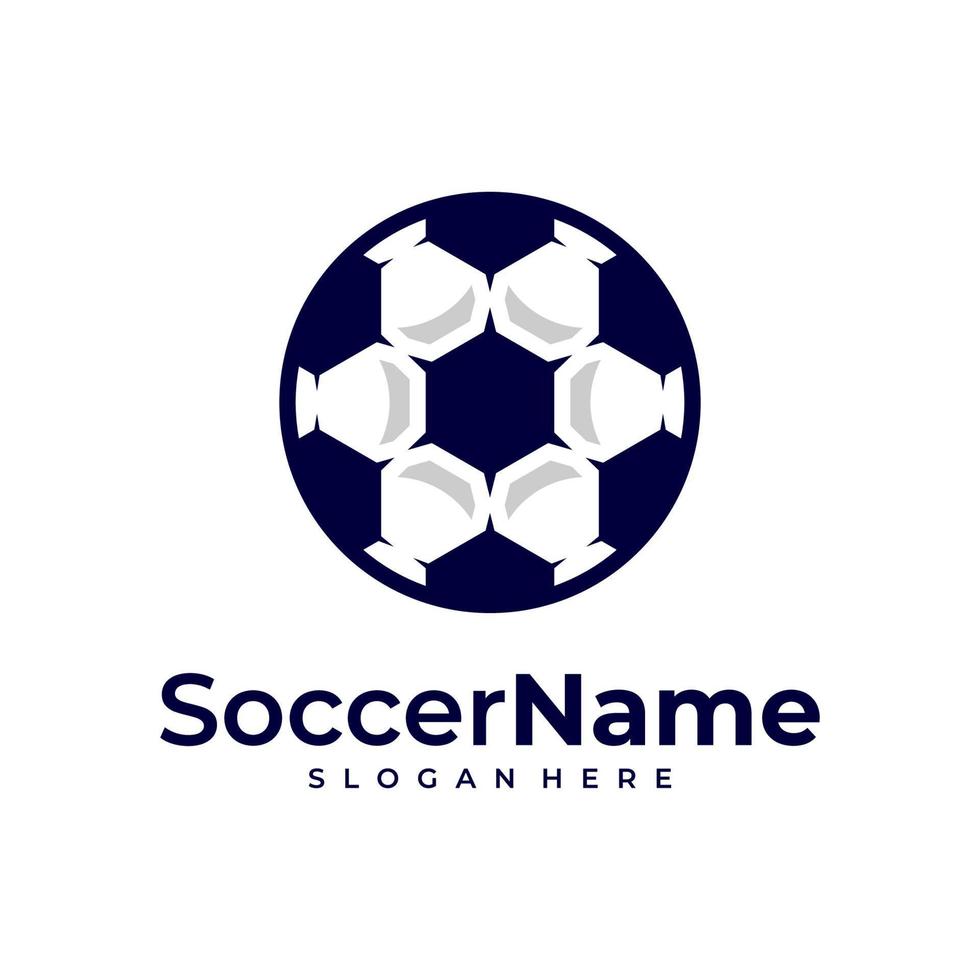 modèle de logo de football moderne, vecteur de conception de logo de football