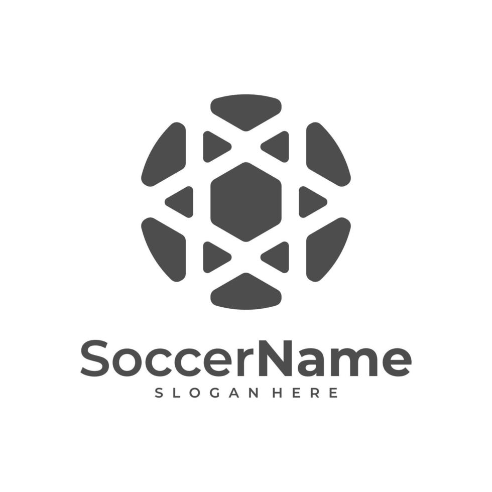 modèle de logo de football moderne, vecteur de conception de logo de football