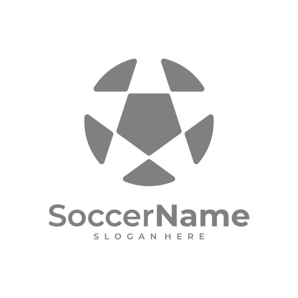 modèle de logo de football moderne, vecteur de conception de logo de football