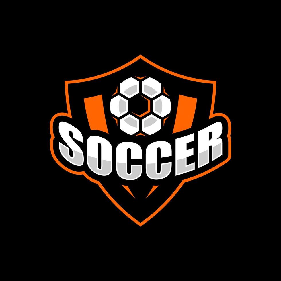 logo de football professionnel moderne pour l'équipe sportive, modèle vectoriel de conception de logo de football