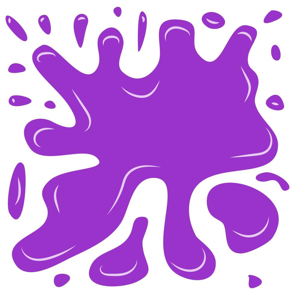 éclaboussure violette sur fond blanc. illustration vectorielle vecteur