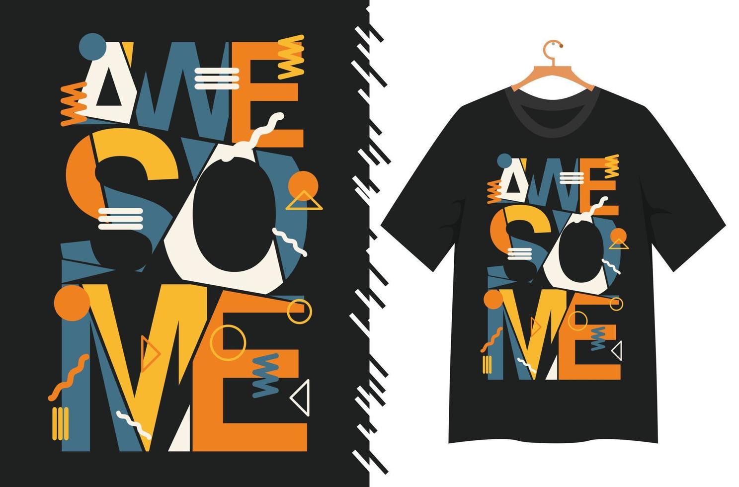 superbe conception de t-shirt de typographie vecteur