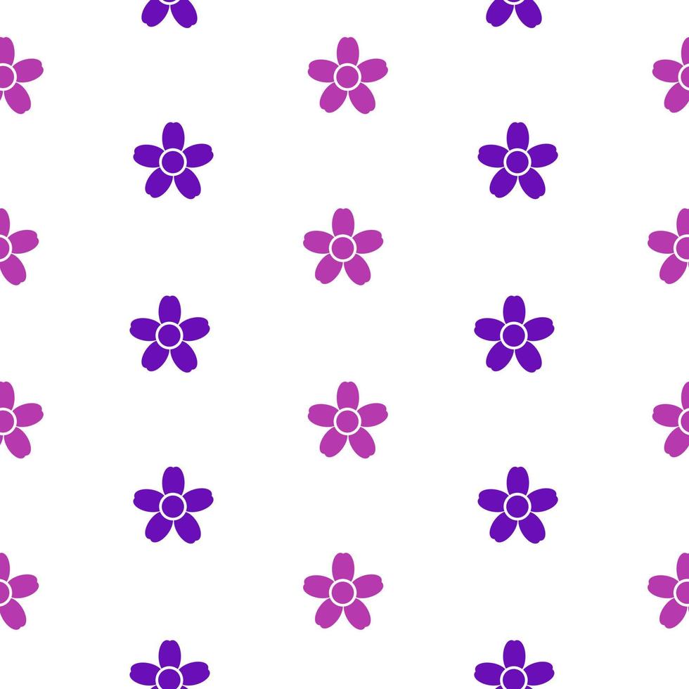 fleurs, modèle sans couture, vecteur. motif de fleurs violettes et roses sur fond blanc. vecteur