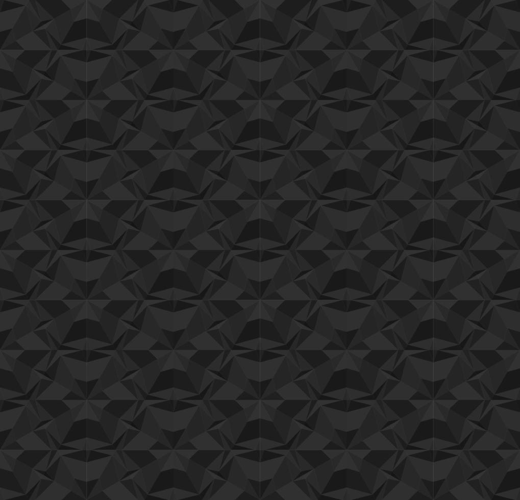 motif de papier transparent polygonal noir avec des triangles. texture géométrique répétitive sombre avec effet de surface extrudée. illustration vectorielle 3d pour le fond, le papier peint, le textile d'intérieur, le papier d'emballage vecteur