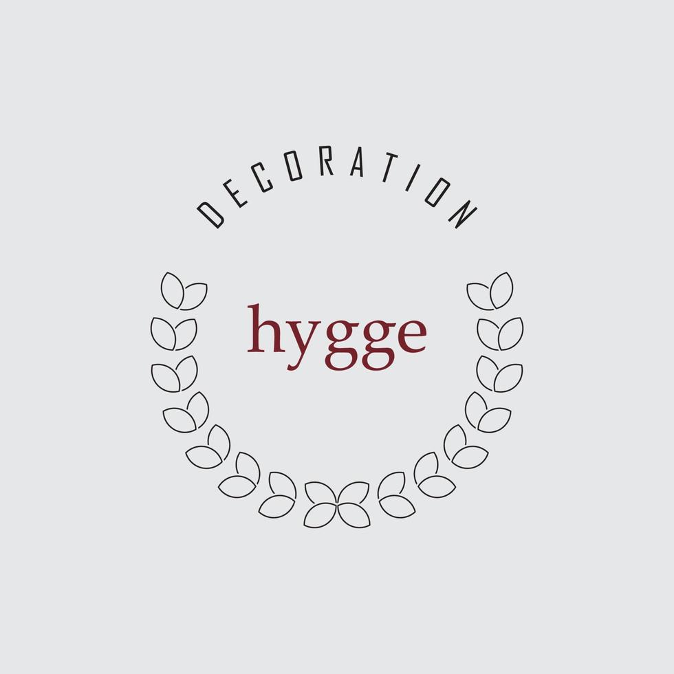 conception de modèle de vecteur de logo hygge créatif