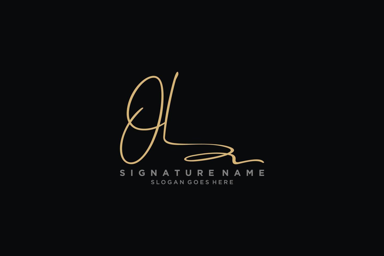 initial ol lettre signature logo modèle design élégant logo signe symbole modèle vecteur icône