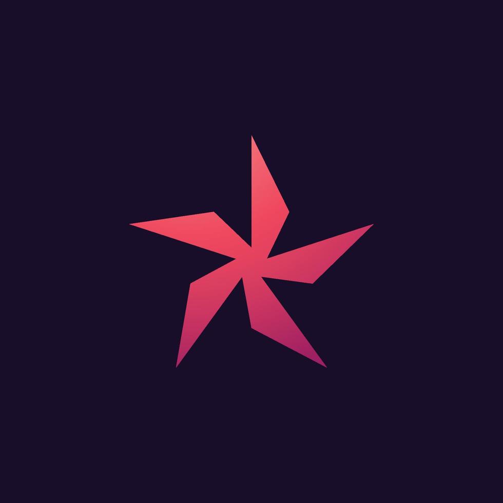 modèle de conception de logo étoile, création de logo étoile simple vecteur