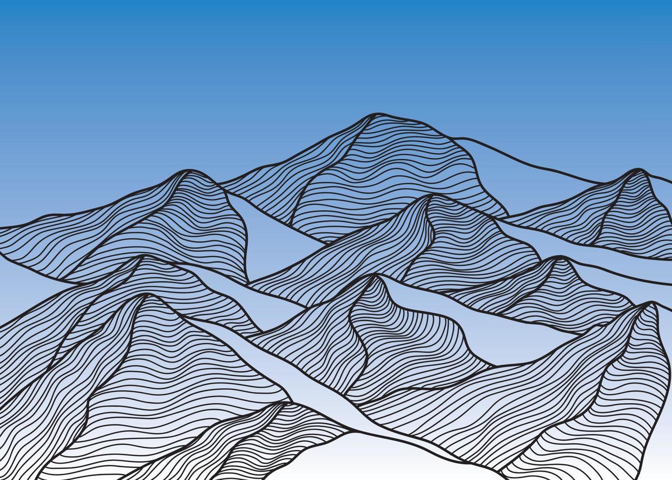 arrière-plan japonais avec vecteur de motif d'onde de ligne. modèle abstrait avec motif géométrique. conception d'aménagement de montagne dans un style oriental.