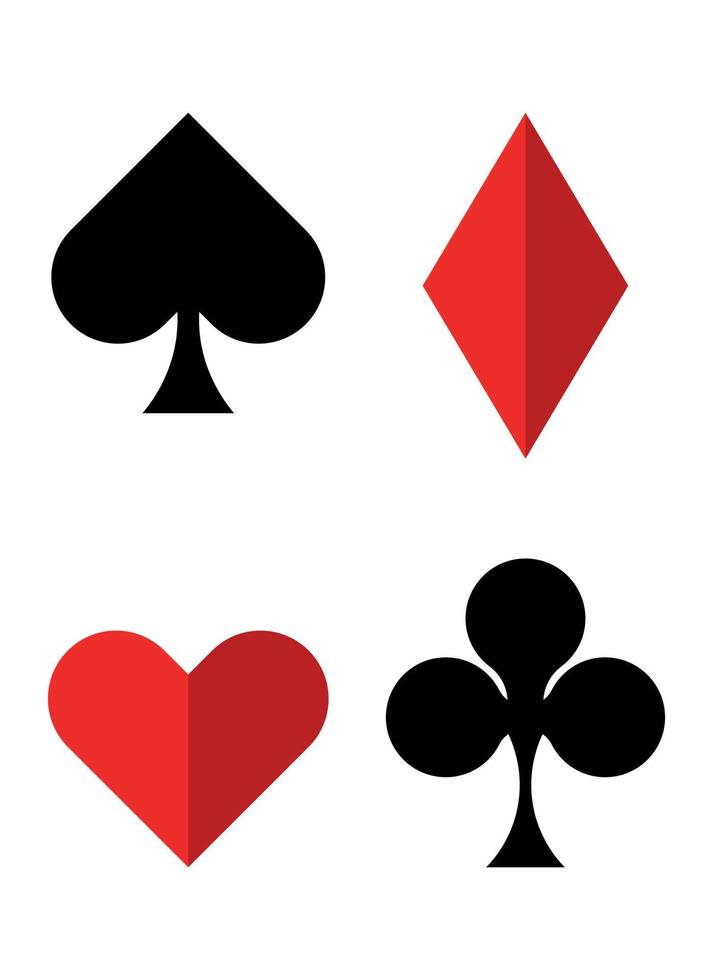 symboles de cartes à jouer illustration vectorielle de conception isolée sur fond blanc vecteur