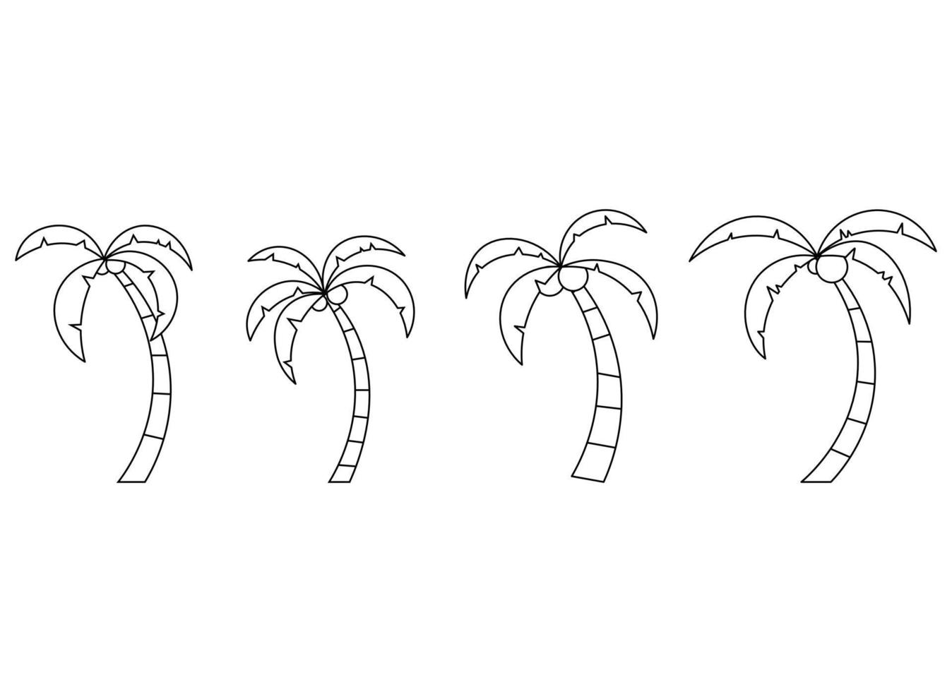 illustration de conception de vecteur de cocotier isolé sur fond blanc