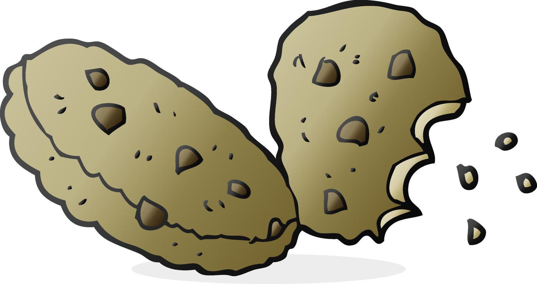 biscuits de dessin animé de personnage de doodle vecteur