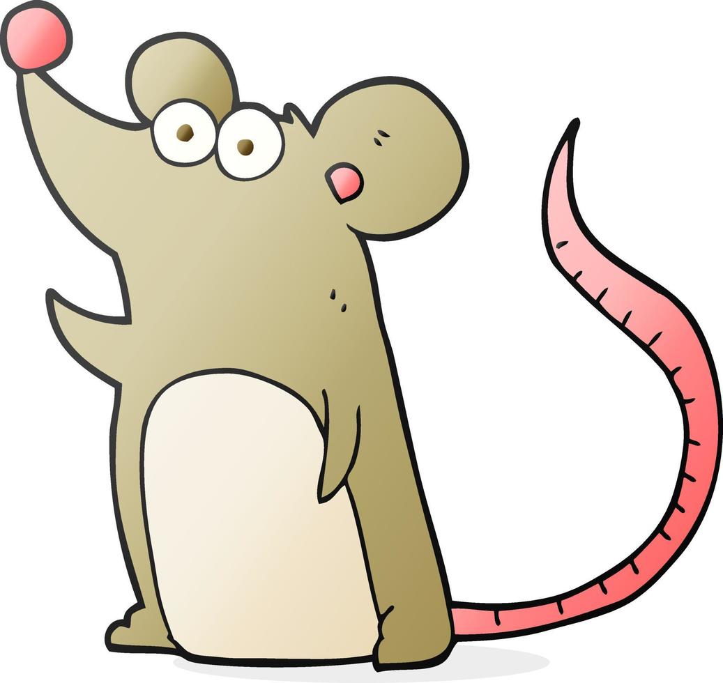 souris de dessin animé de personnage de doodle vecteur