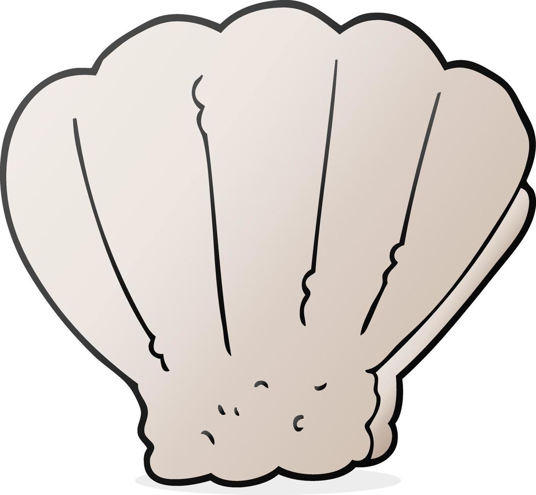 coquille de dessin animé de personnage de doodle vecteur