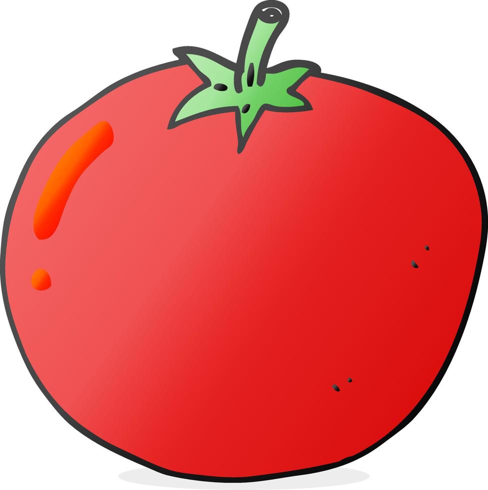 tomate de dessin animé de personnage de doodle vecteur