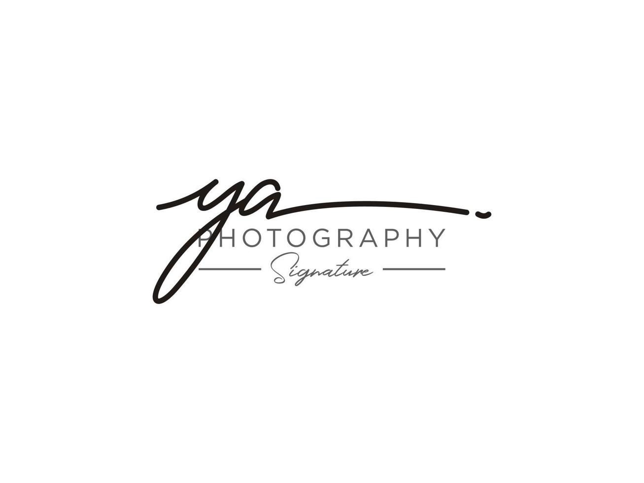 lettre ya signature logo template vecteur