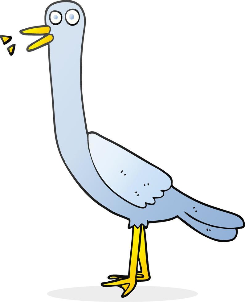 oiseau de dessin animé de personnage de doodle vecteur