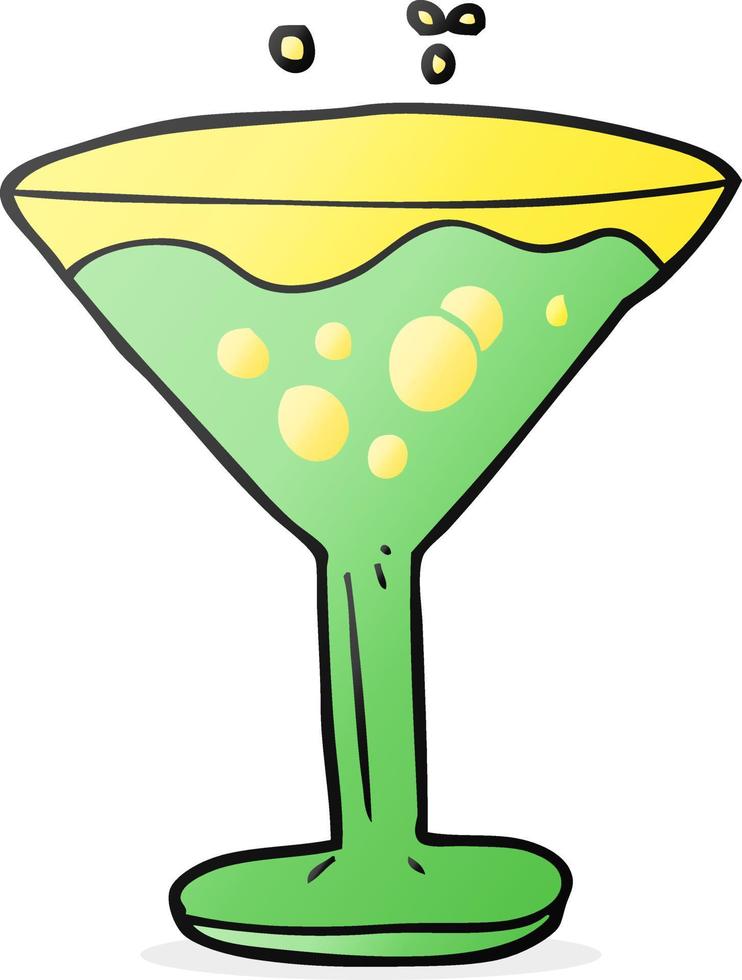 cocktail de dessin animé de personnage de doodle vecteur