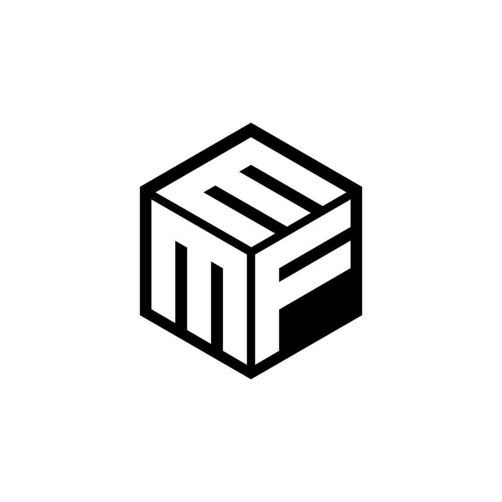 création de logo de lettre mfm avec un fond blanc dans l'illustrateur. logo vectoriel, dessins de calligraphie pour logo, affiche, invitation, etc. vecteur