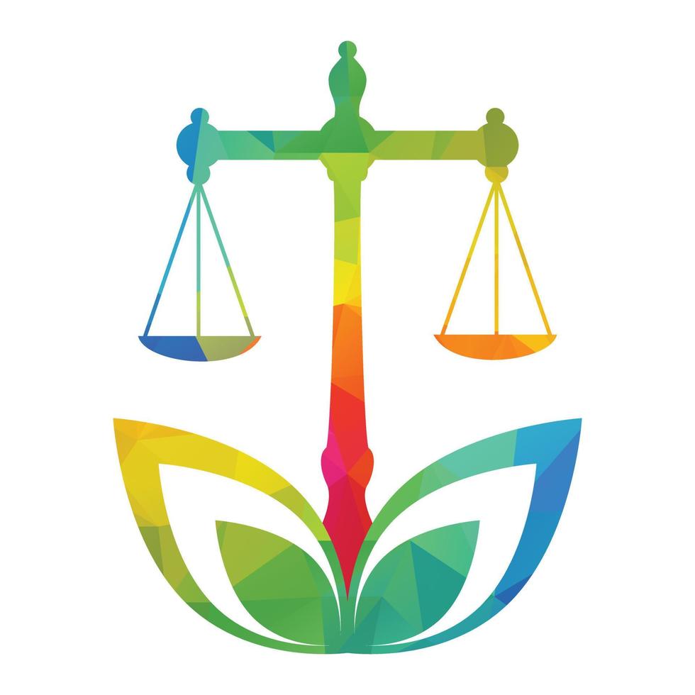 modèle de conception de logo de cabinet d'avocats nature. concept de logo écailles vertes. vecteur