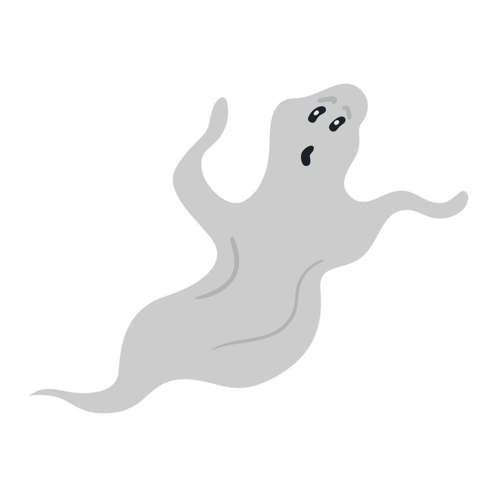 illustration de vecteur de fantôme volant halloween effrayant isolé sur blanc.