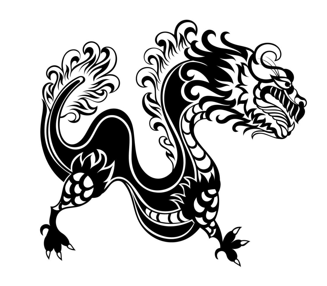 dragon chine symbole du zodiaque vecteur