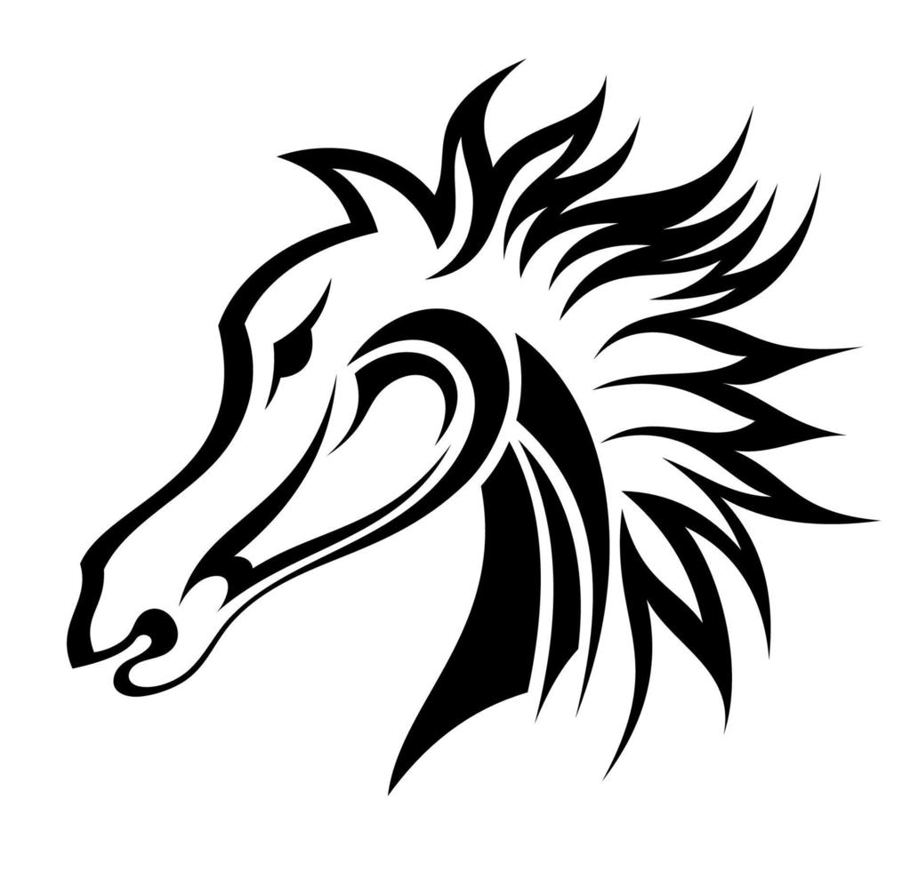 tête de cheval. logo. icône, emblème. vecteur