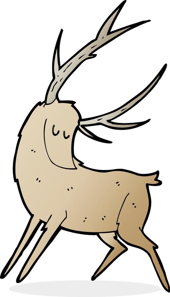 cerf de dessin animé de personnage de doodle vecteur