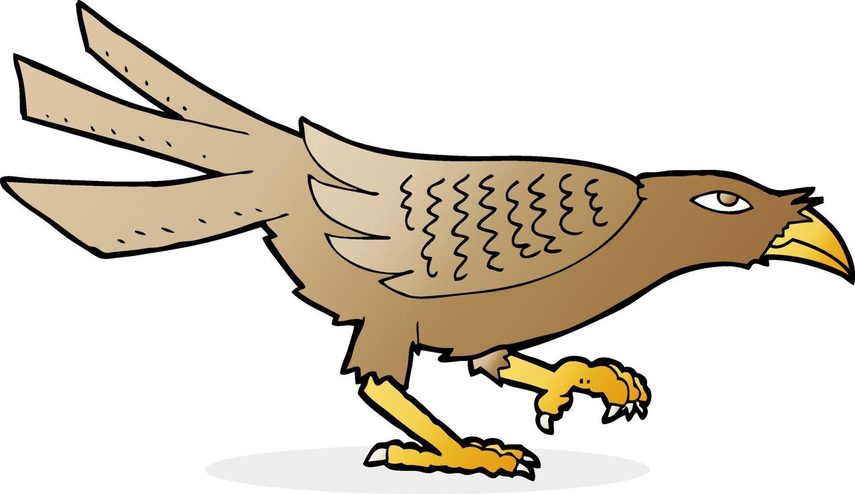 oiseau de dessin animé de personnage de doodle vecteur