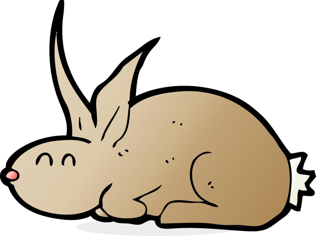 lapin de dessin animé personnage doodle vecteur