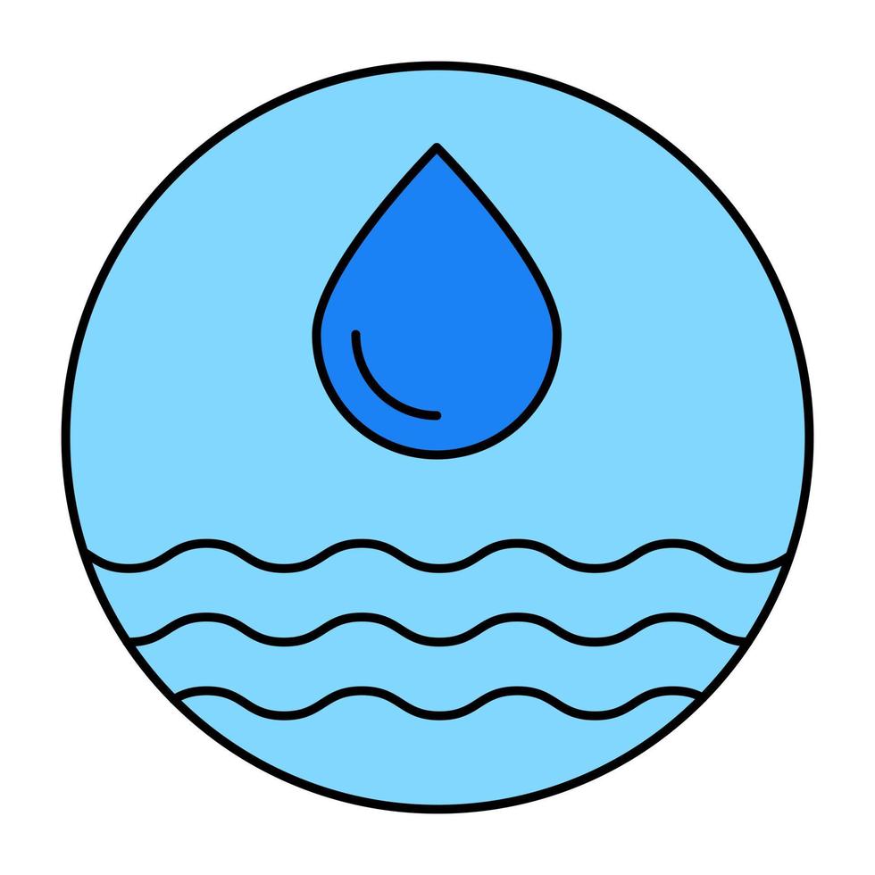 une icône de conception parfaite de l'eau vecteur