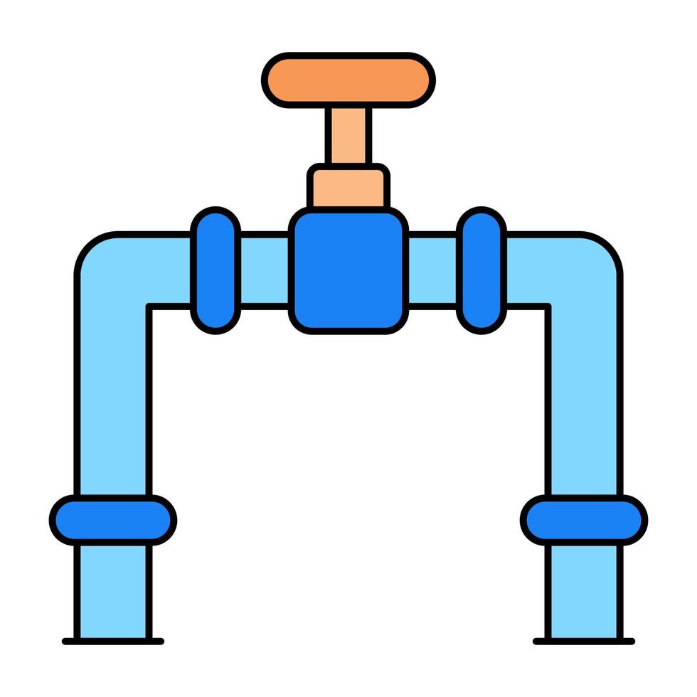 icône de conception parfaite du pipeline vecteur