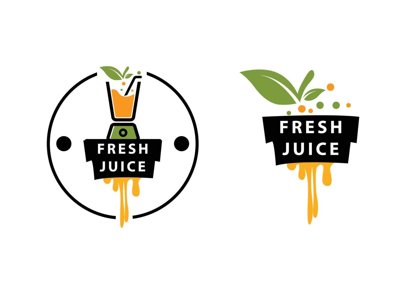 vecteur de logo de jus de fruits frais
