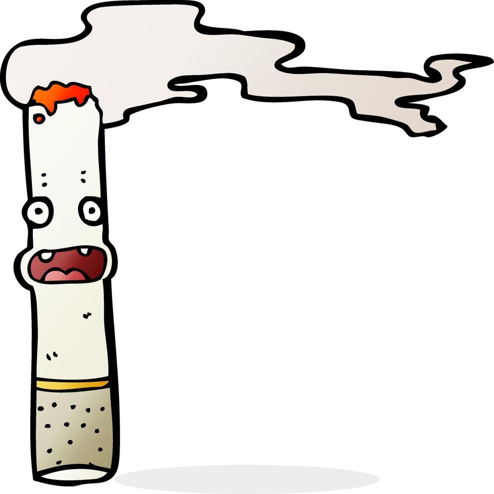 cigarette de dessin animé de personnage de doodle vecteur