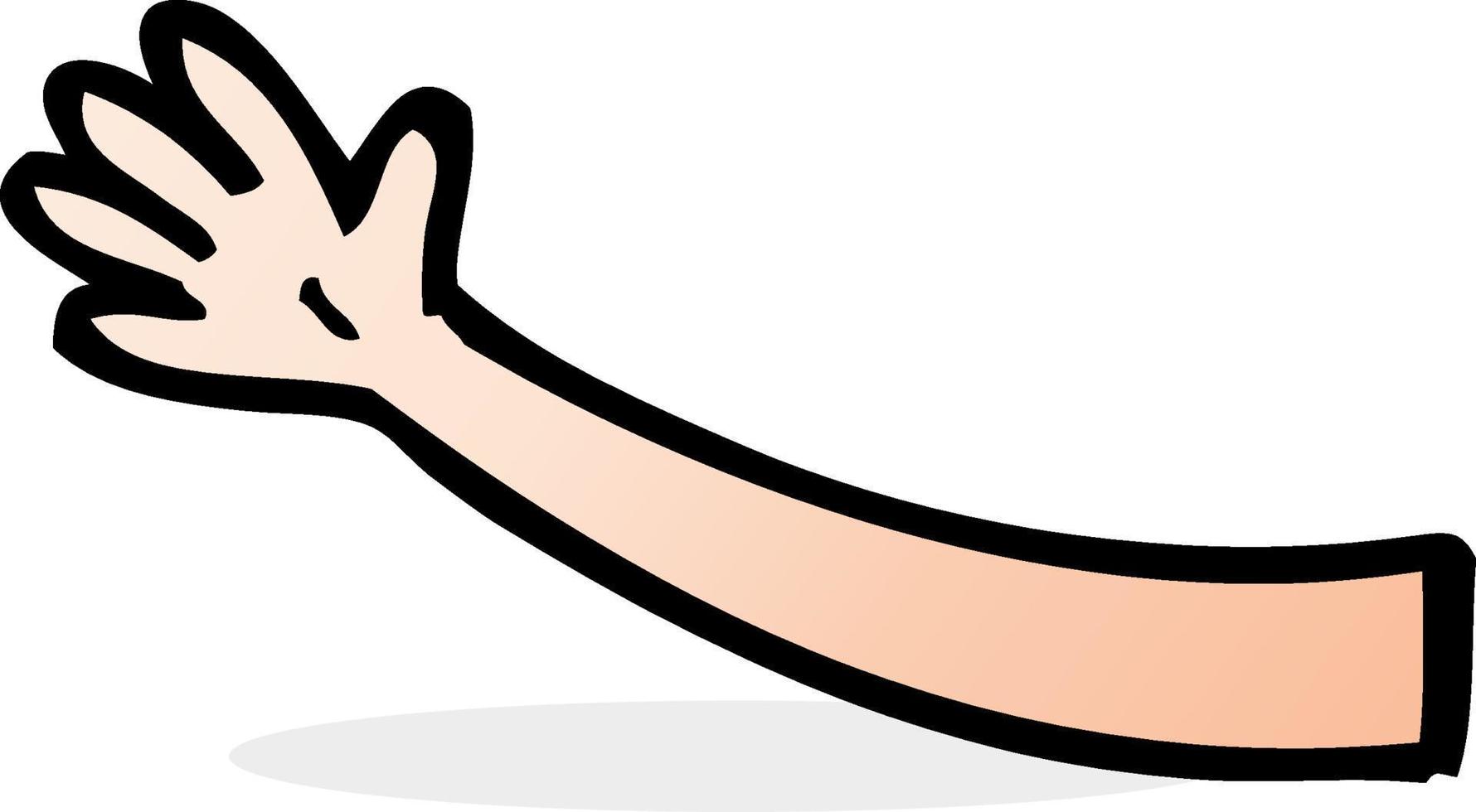 bras de dessin animé de griffonnage vecteur