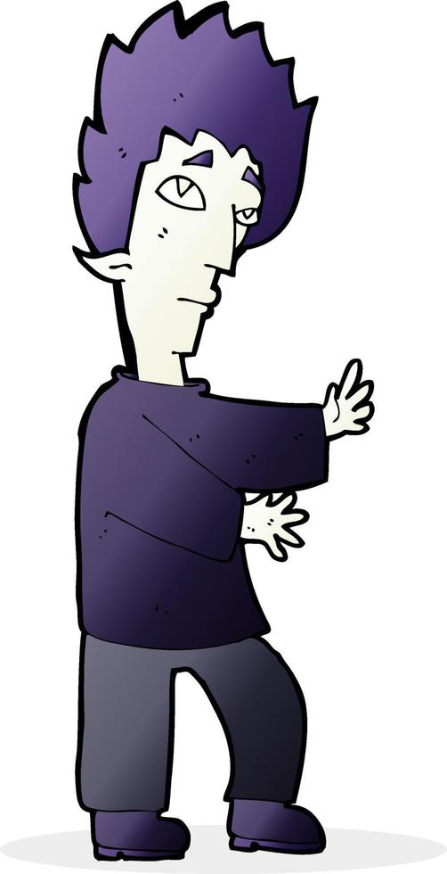 doodle personnage dessin animé vampire vecteur
