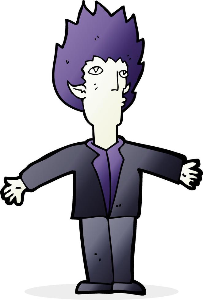 doodle personnage dessin animé vampire vecteur