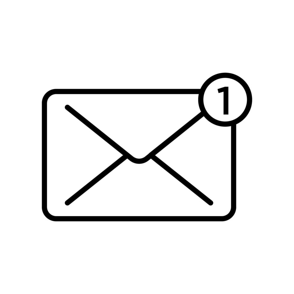 modèles de conception de vecteur d'icône de courrier isolés sur fond blanc
