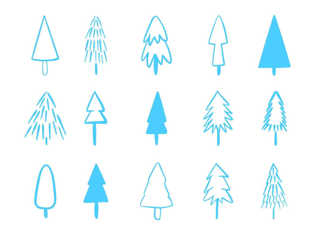 icônes de ligne d'arbre de noël. trait modifiable. contient des icônes telles que l'arbre de Noël, la nature, les vacances, Noël, le pin, l'hiver. vecteur